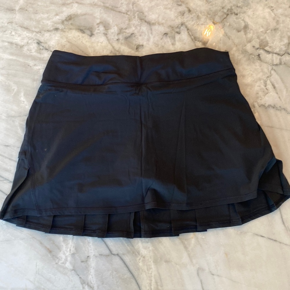 Black Lululemon Skirt With Ruffles Pace Setter